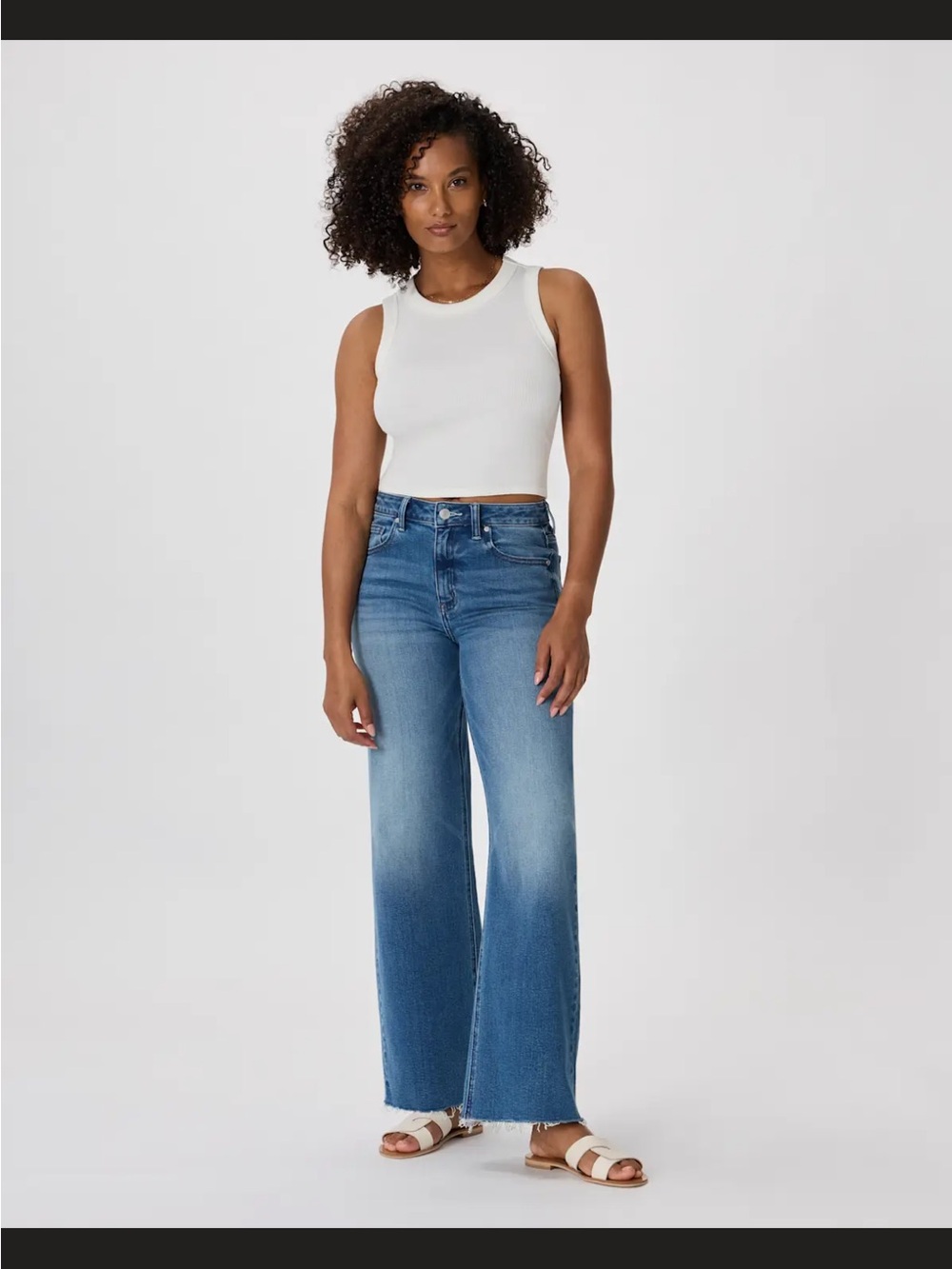 NEW Quince Bella Stretch Wide Leg Jeans 27 long